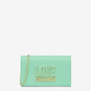 CLUTCHES METAL LOGO SMALTO-LOVEMOSCHINO®