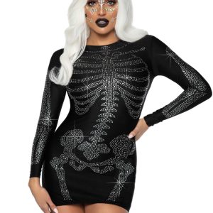 Leg Avenue Lingerie: abitino da scheletro con strass