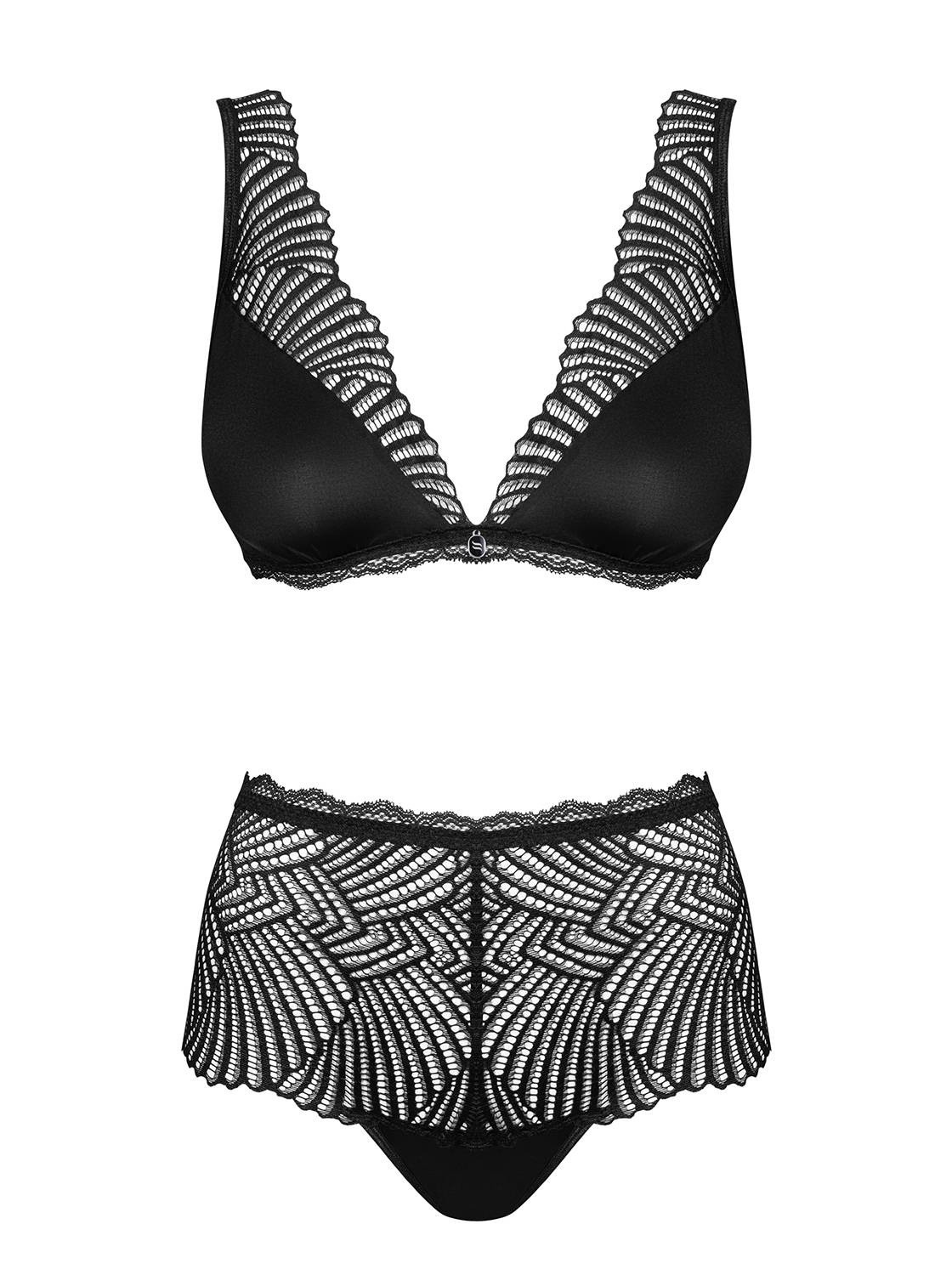 Obsessive Lingerie: Klarita sexy completino in tessuto satinato e pizzo - immagine 7