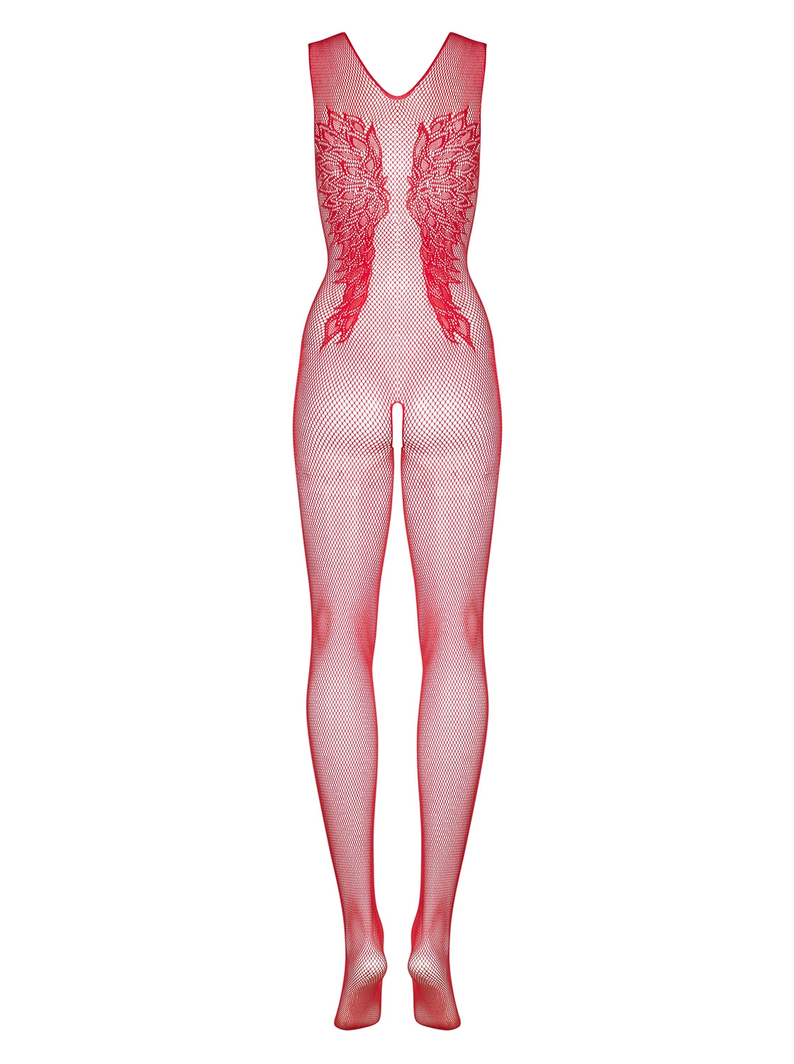 Obsessive Lingerie: N112 sexy bodystocking rossa aperta misura Curvy XXL - immagine 7