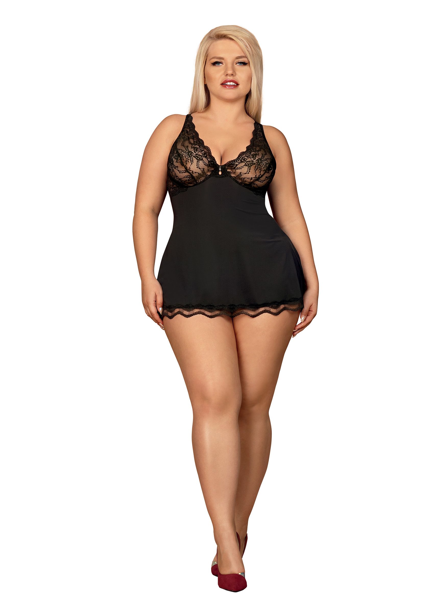 Obsessive Lingerie: Luvae babydoll e tanga misura Curvy XXL - immagine 4