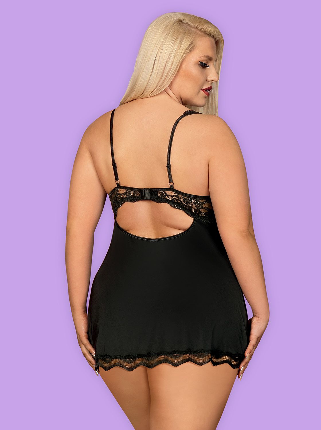 Obsessive Lingerie: Luvae babydoll e tanga misura Curvy XXL - immagine 9