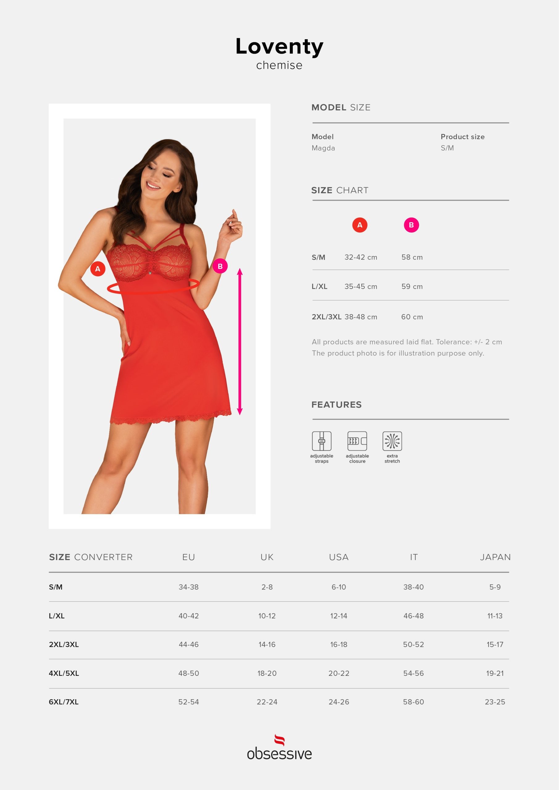 Obsessive Lingerie: Loventy sexy chemise e perizoma rossa - immagine 9