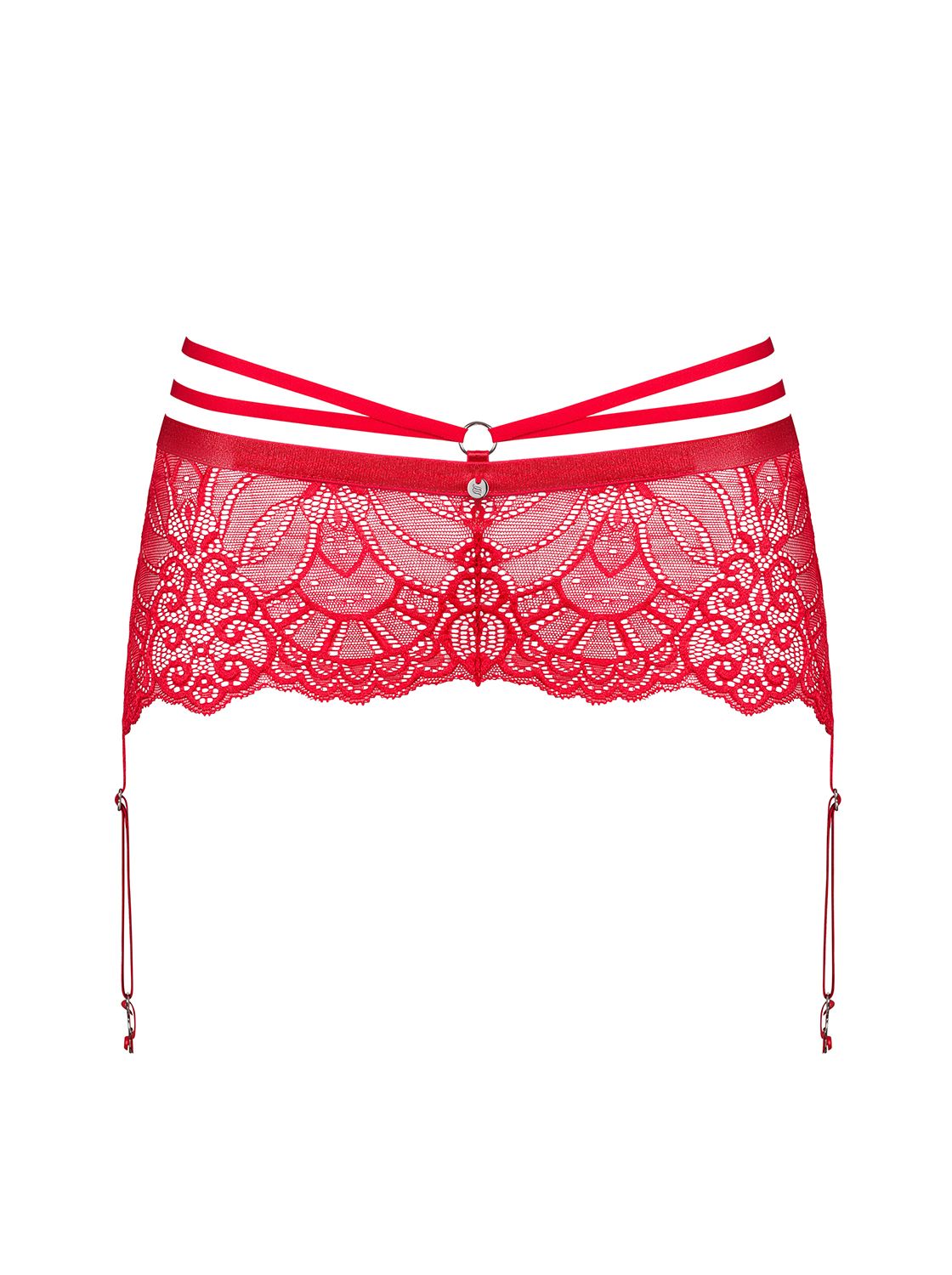 Obsessive Lingerie: Loventy sexy reggicalze in pizzo rosso misura Curvy XXL - immagine 9