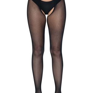 Leg Avenue Lingerie: sexy collant aperti all’inguine con doppia stringa incrociata