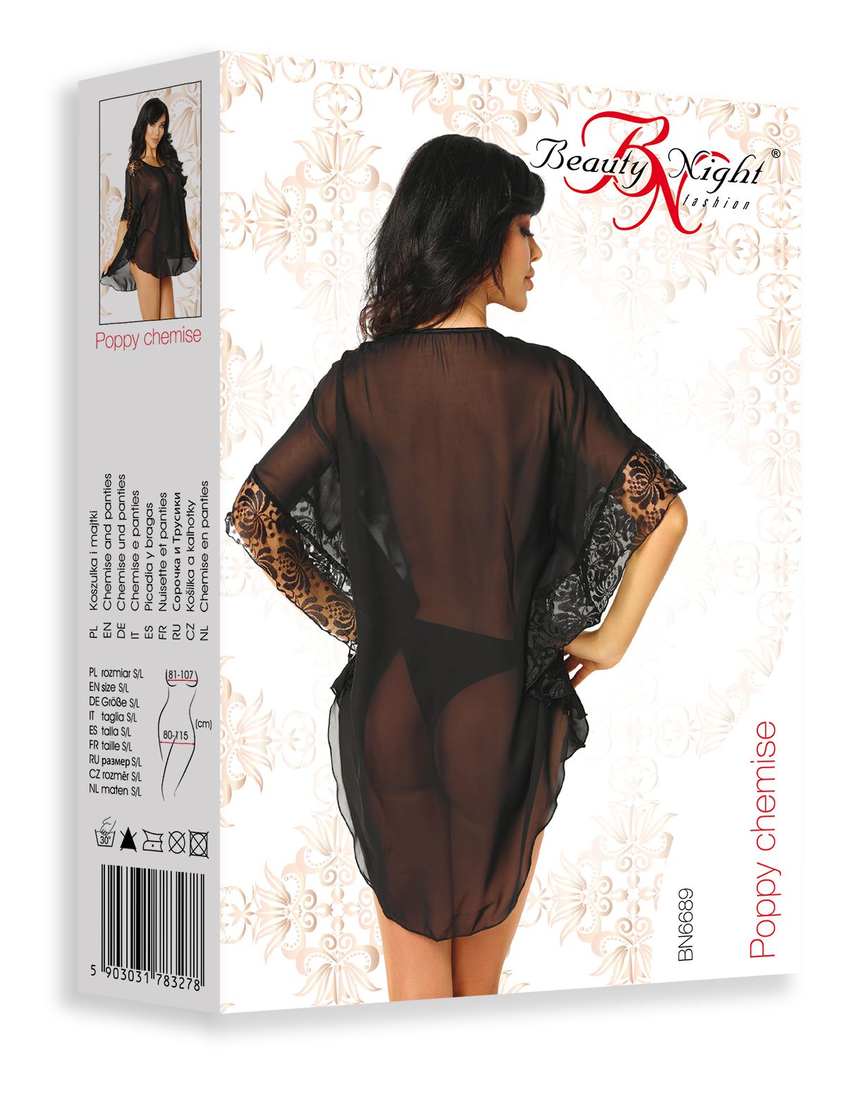 Beauty Night Lingerie: Poppy sexy chemise e mutandine - immagine 8