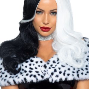 Parrucca lunga bicolore