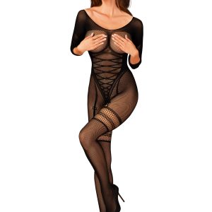 Obsessive Lingerie: G329 sexy bodystocking effetto corsetto aperta all’inguine