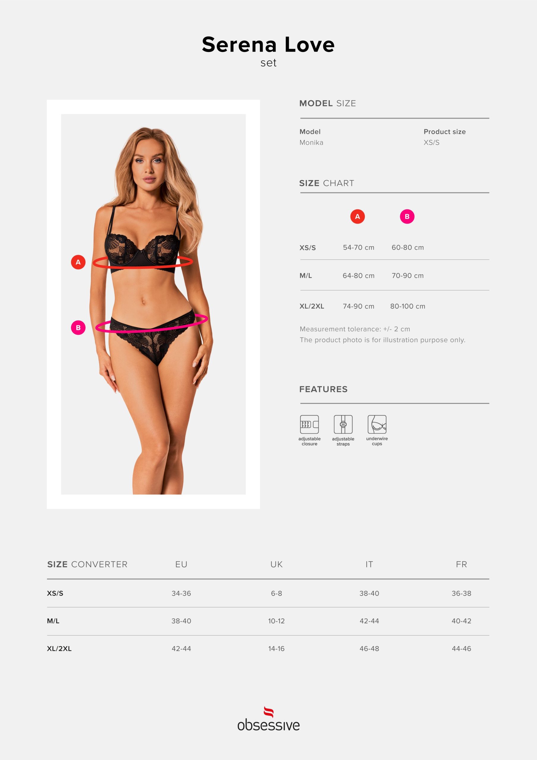 Obsessive Lingerie: Serena Love sexy completino due pezzi - immagine 6