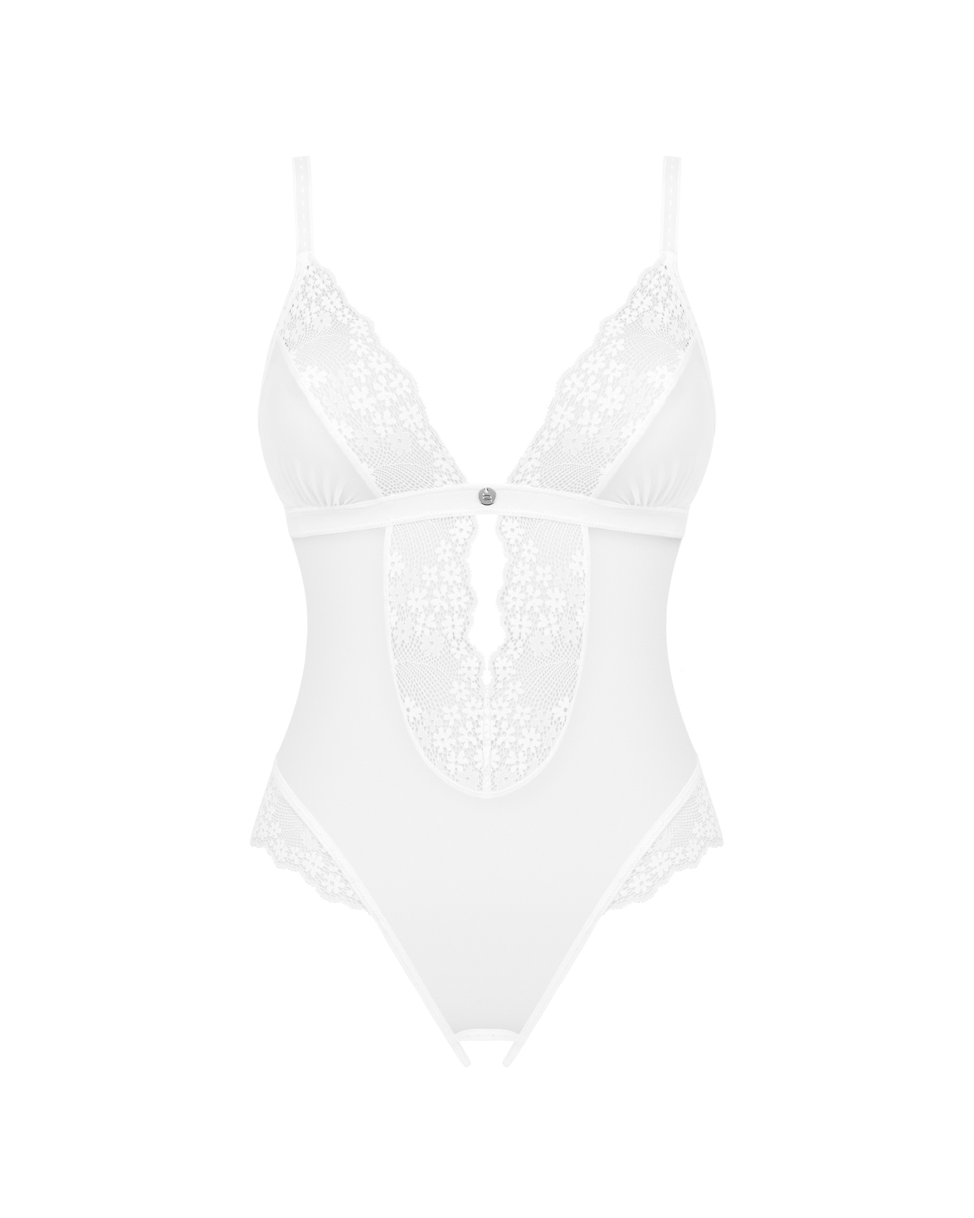 Obsessive Lingerie: Heavenlly sexy body bianco aperto all’inguine - immagine 7