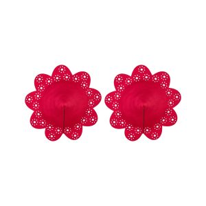 Obsessive Lingerie: A770 sexy copricapezzoli rossi a forma di fiore