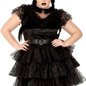 Leg Avenue Lingerie: sexy outfit curvy per Hallowen da Mercoledì Addams