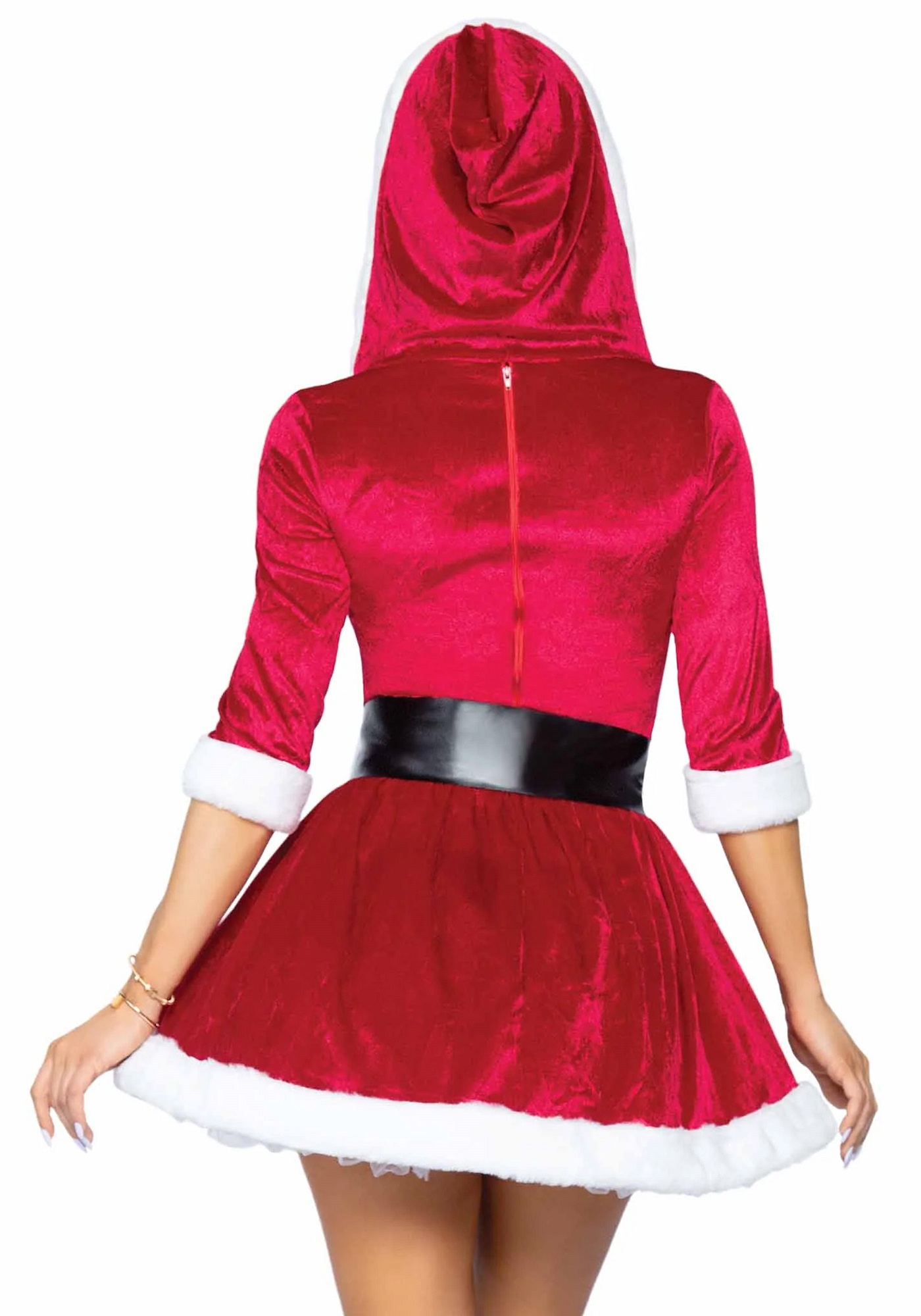 Leg Avenue: vestito natalizio Mrs Claus con cappuccio e cintura - immagine 3