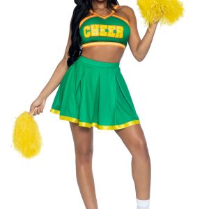 Leg Avenue Lingerie: sexy costume verde da cheerleader con pon pon