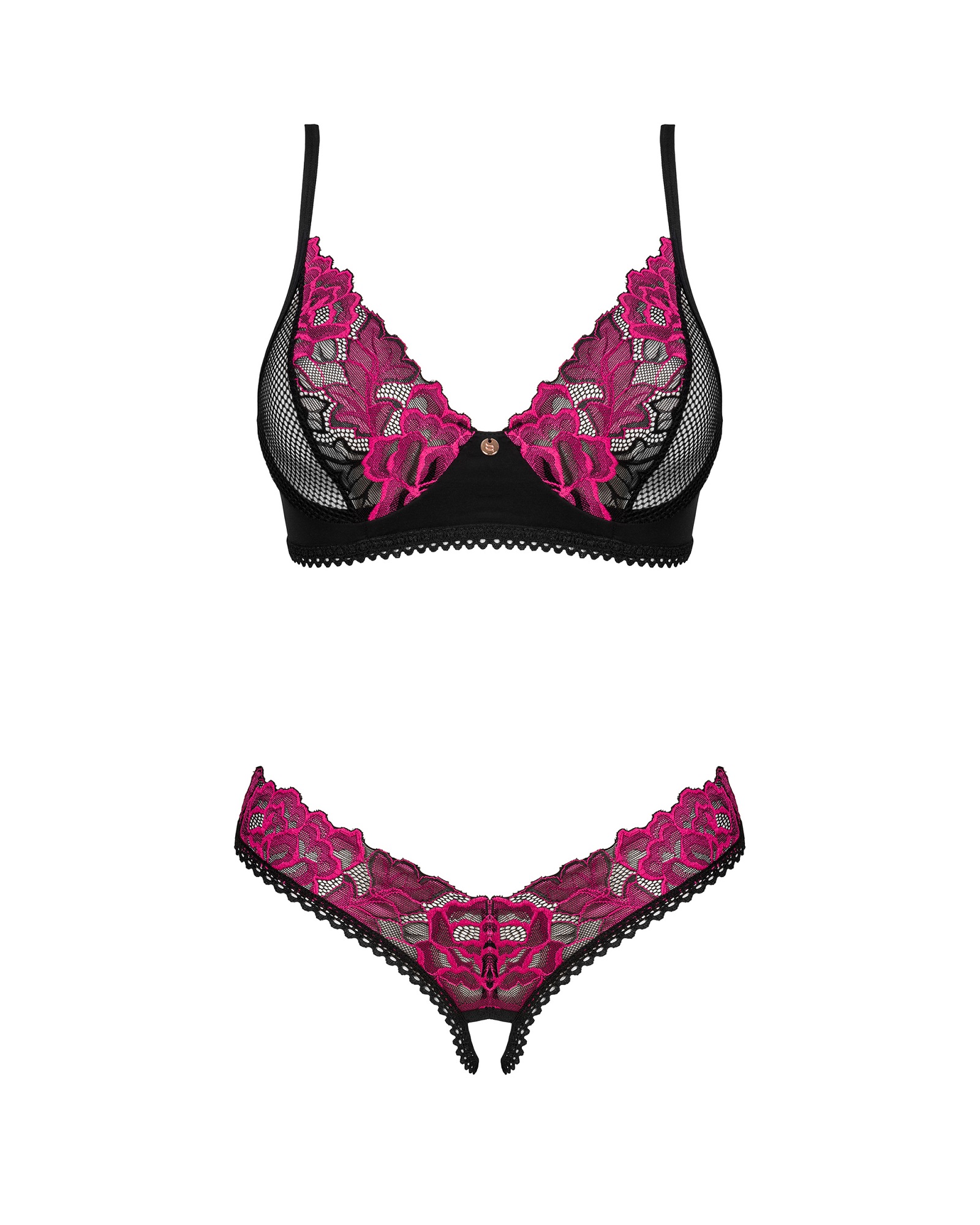 Obsessive Lingerie: Rosenty sexy completino due pezzi aperto all’inguine - immagine 7