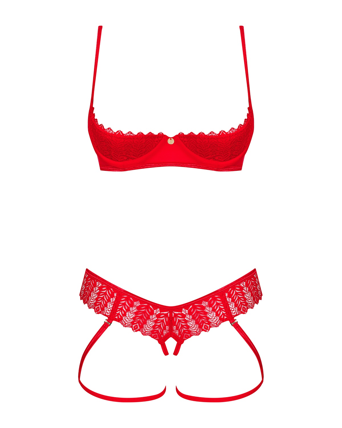 Obsessive Lingerie: Ingridia sexy completino rosso due pezzi aperto - immagine 7