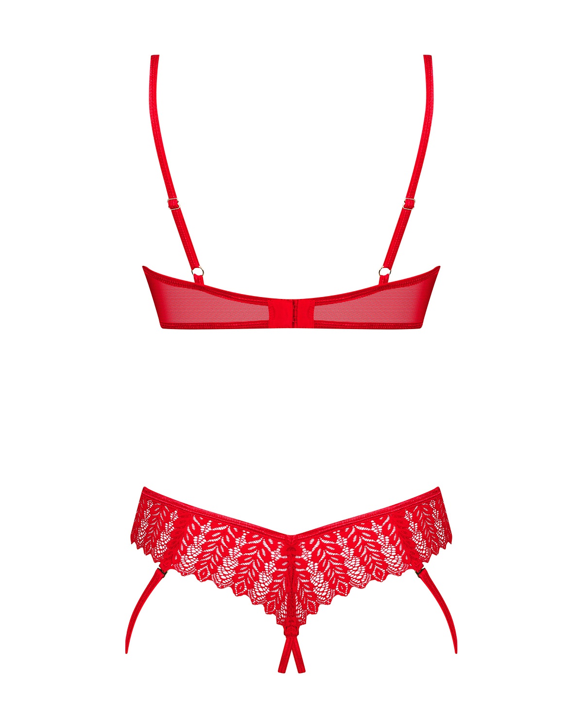 Obsessive Lingerie: Ingridia sexy completino rosso due pezzi aperto - immagine 8