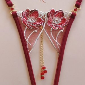 Lola Luna: elegante perizoma aperto Romy con ricami e gioielli