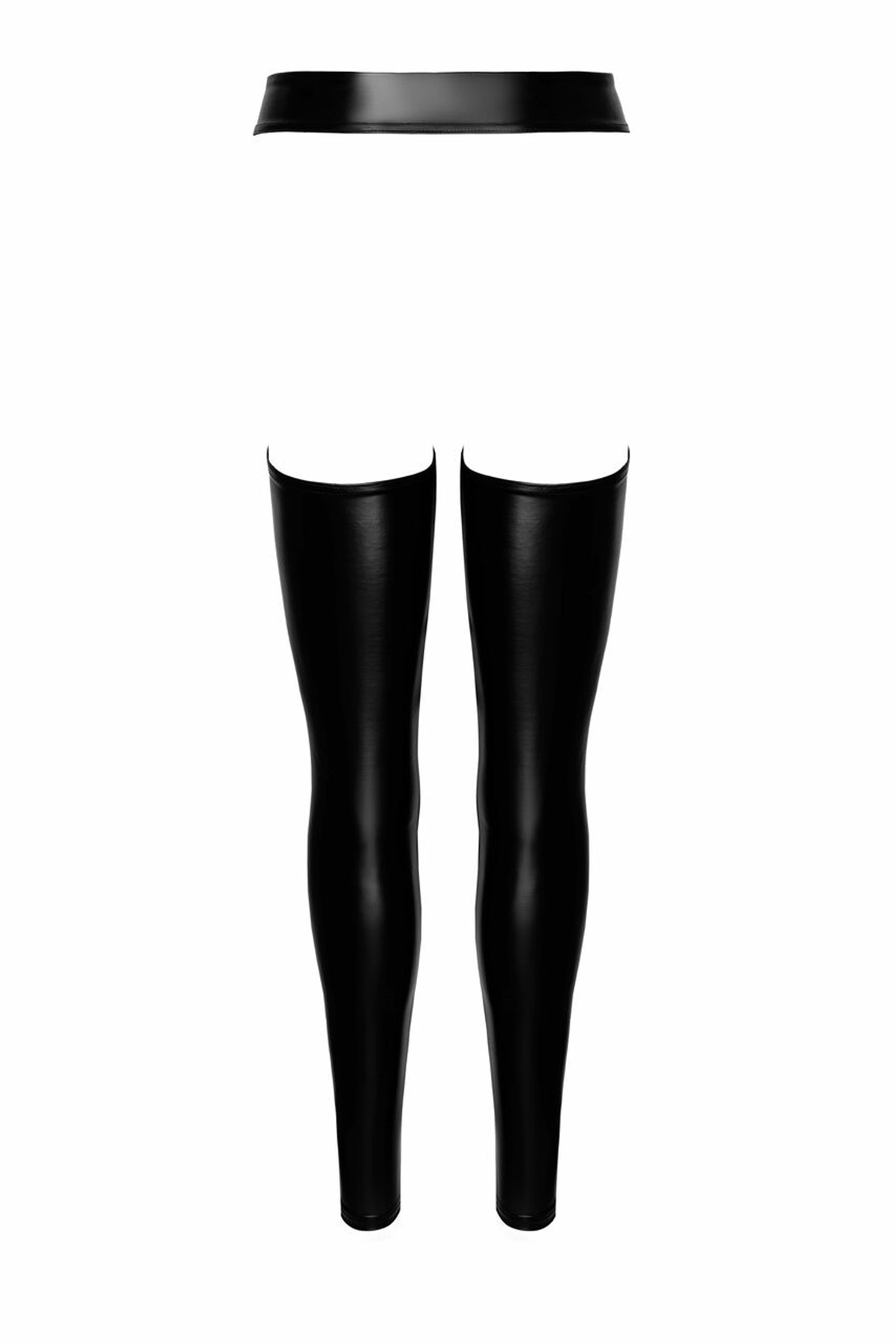 Noir Handmade: pantaloni wetlook con dettaglio cut-out - immagine 9