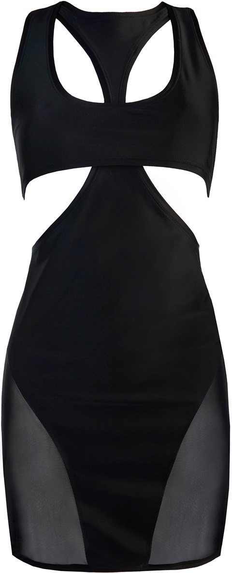 Axami Lingerie: audace abito nero con inserti in tulle - immagine 8