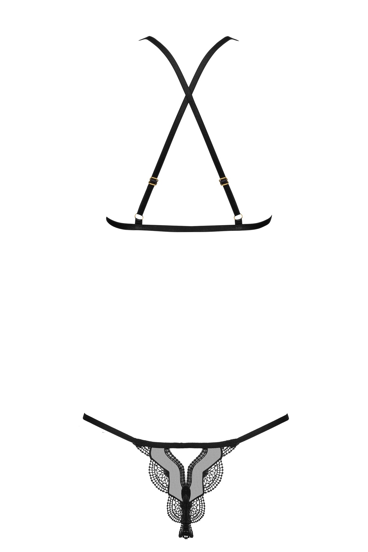 Beauty Night: Angie sexy top e perizoma in tulle e tessuto wetlook - immagine 9