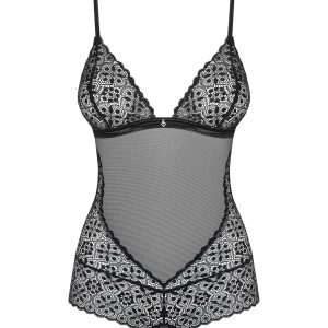 Body Shibu nero Obsessive – rete, merletto e curve in evidenza