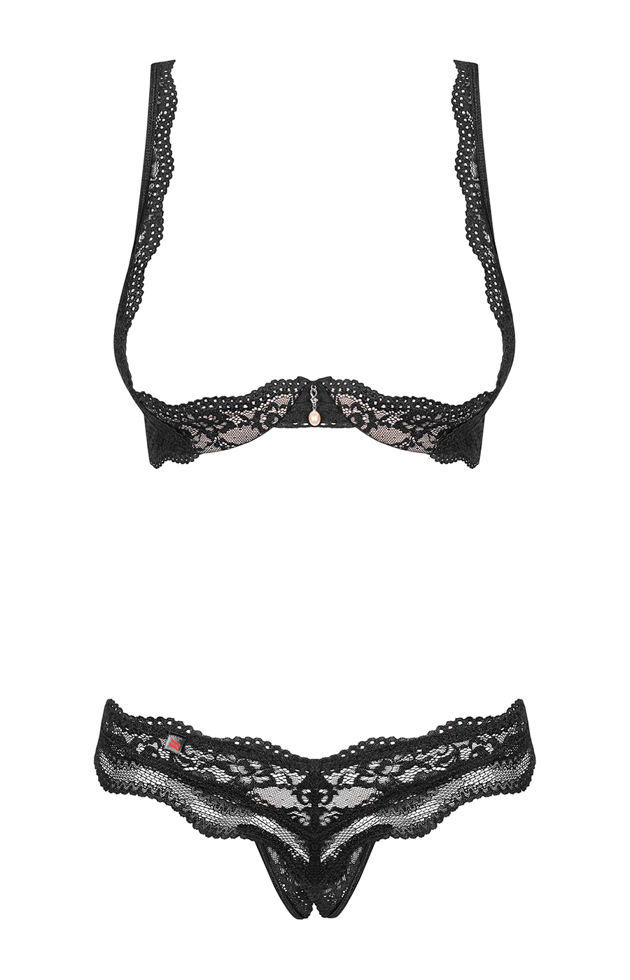 Set aperto Luvae nero Obsessive – reggiseno e perizoma - immagine 3