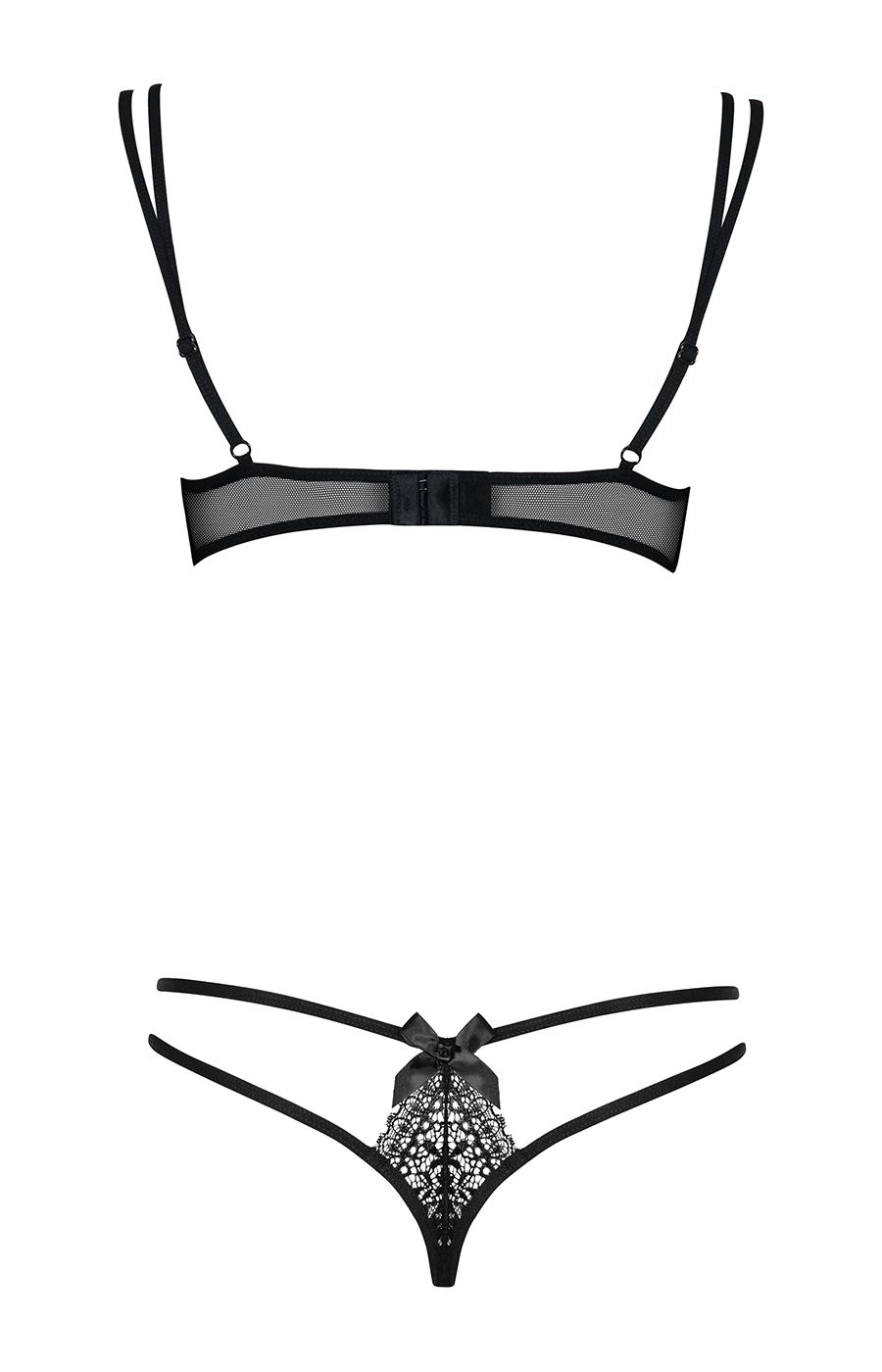 Set Intensa nero Obsessive – reggiseno e perizoma sensuali - immagine 6