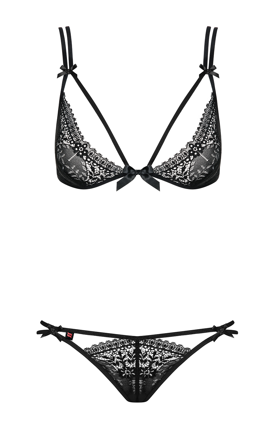 Set Intensa nero Obsessive – reggiseno e perizoma sensuali - immagine 5