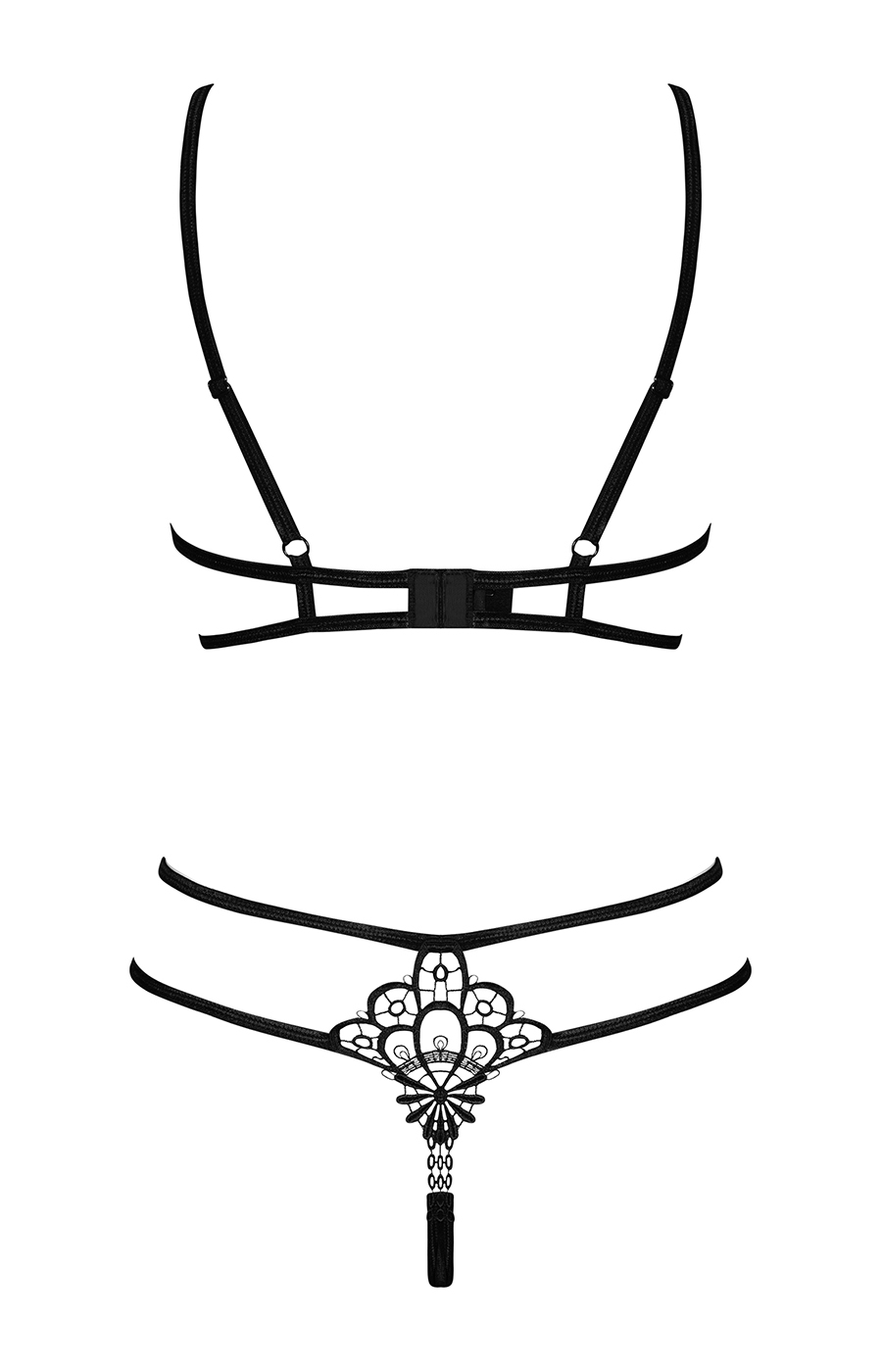 Set con reggiseno aperto e perizoma minimal Badossa - immagine 6