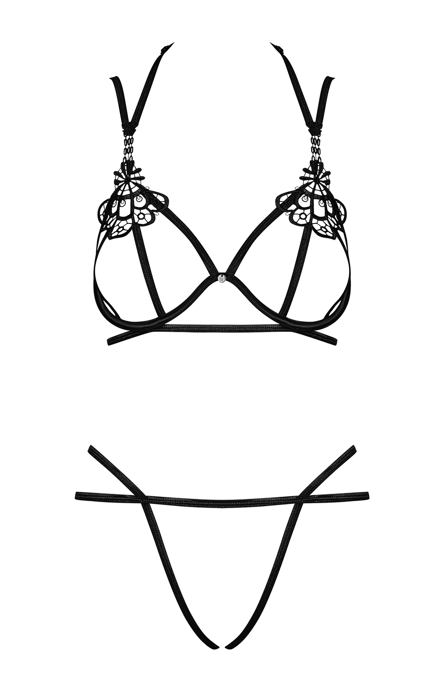 Set con reggiseno aperto e perizoma minimal Badossa - immagine 4