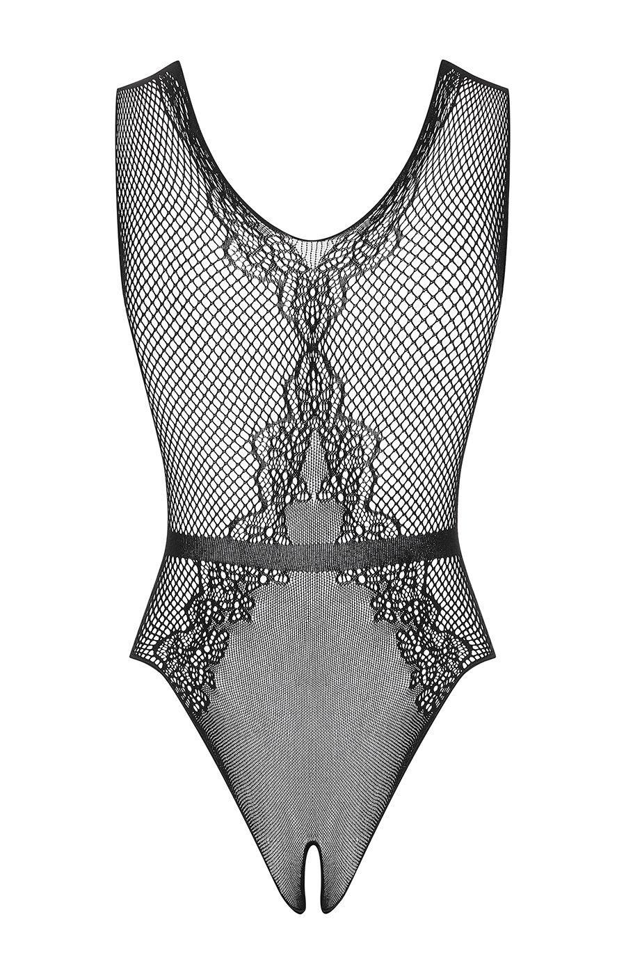 Body nero B115 Obsessive – fiocco in vita e cavallo aperto - immagine 6