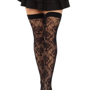 Leg Avenue: autoreggenti design in pizzo floreale