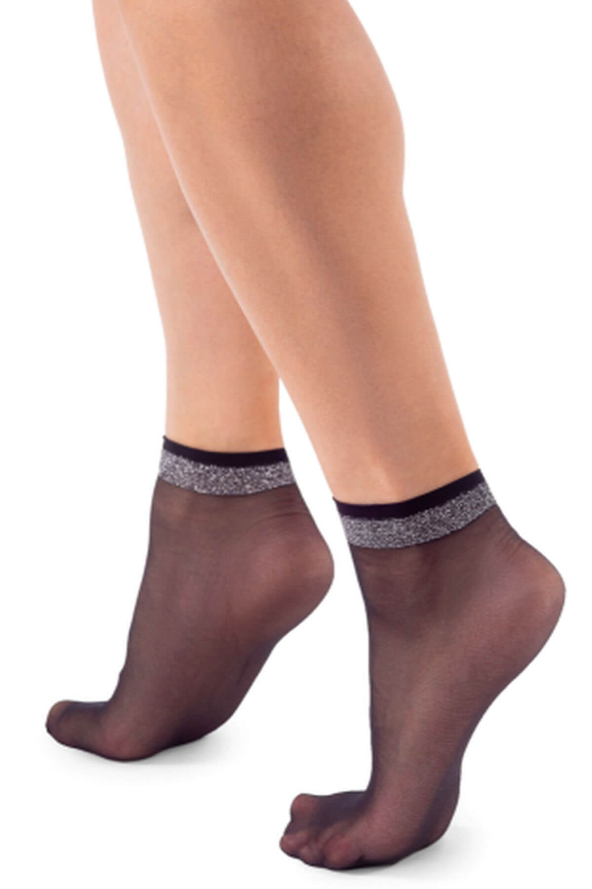 Annes: Calzini in Lycra con banda in lurex