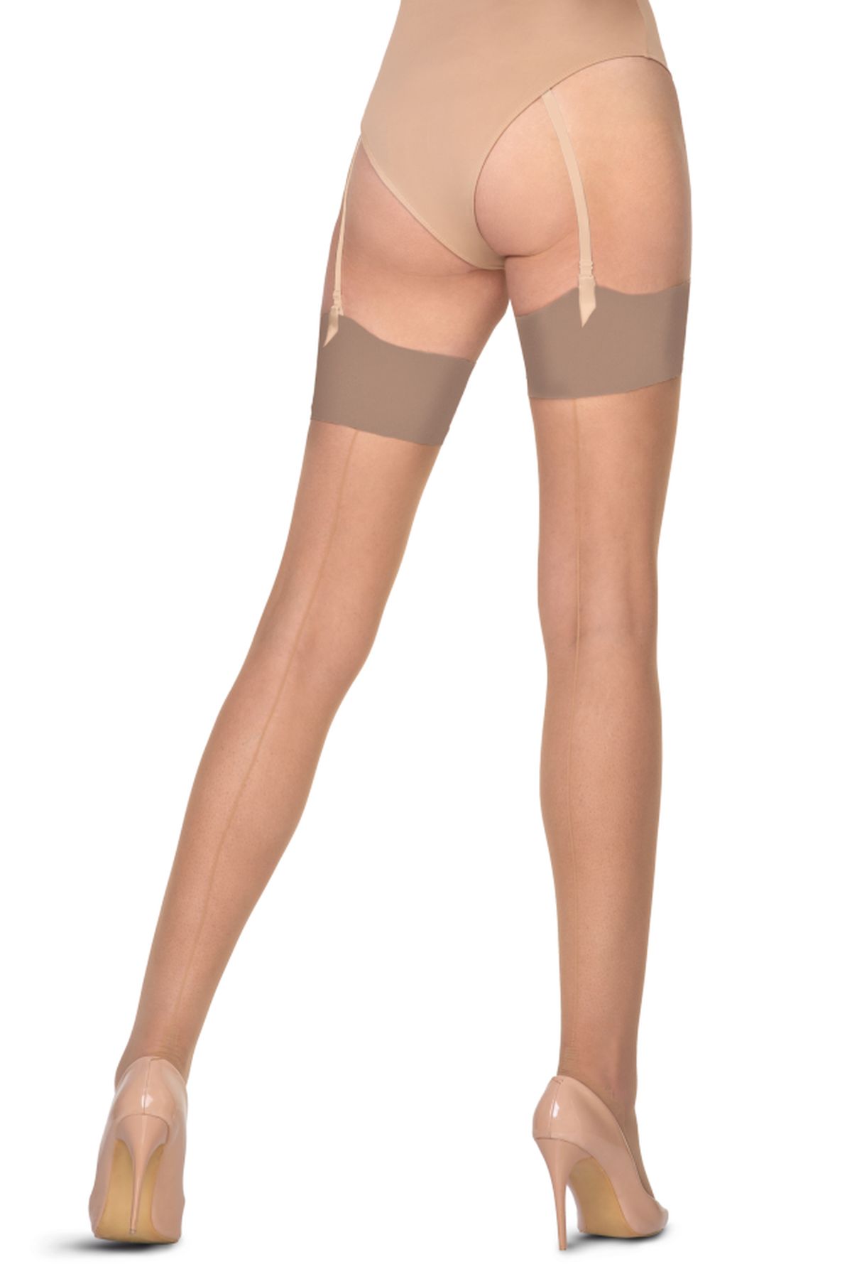 Annes: Calze da reggicalze 20 den in Lycra con riga dietro - immagine 6