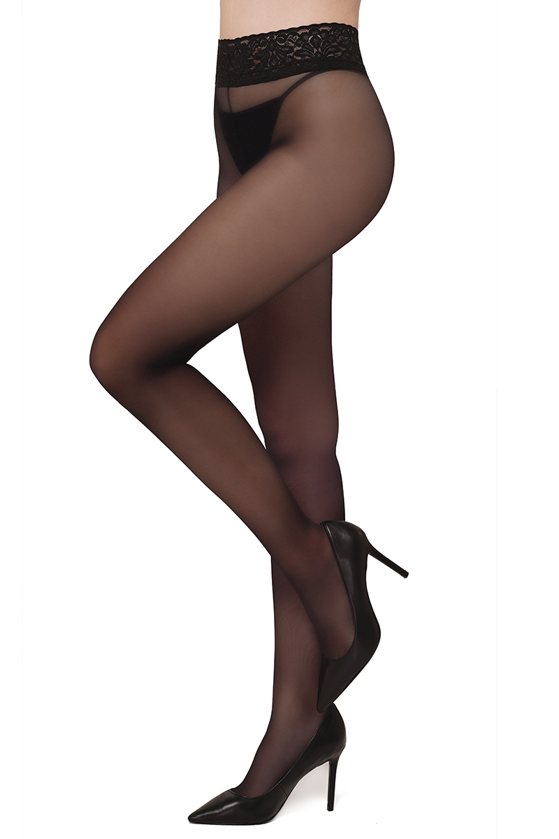 Annes: Collant Sensual 30 denari con balza elastica in pizzo - immagine 6
