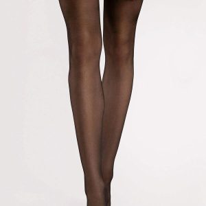 Fiore: Autoreggenti 20 den con balza rossa modello Nocturne