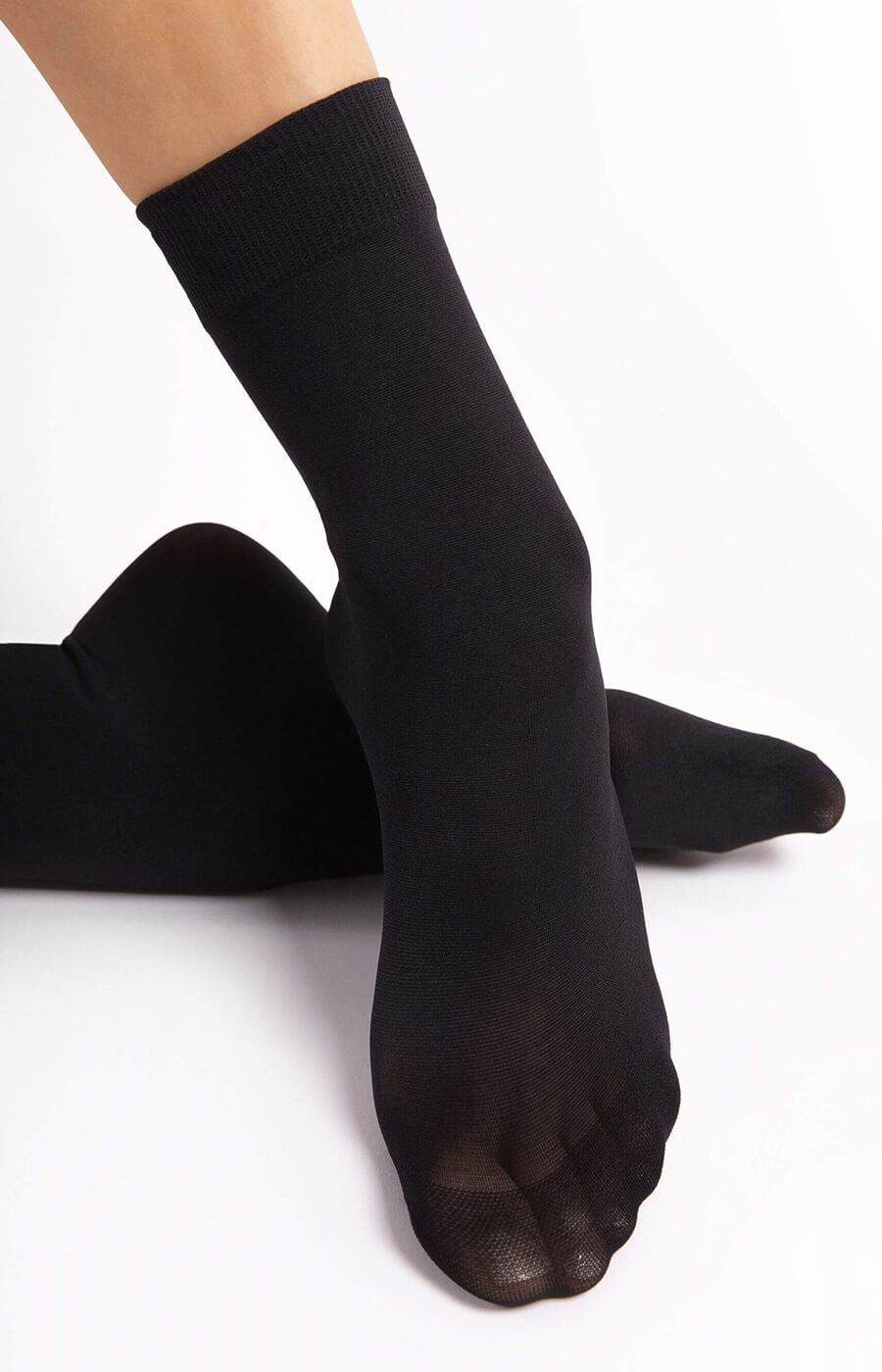 Fiore: Paio di Calzini neri 60 denari modello Ria - immagine 3