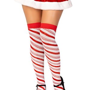 Leg Avenue: Calze parigine Natalizie a righe con Lurex