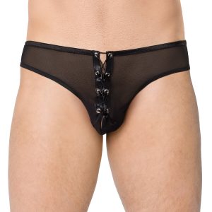 Perizoma da Uomo trasparente con lacci frontali