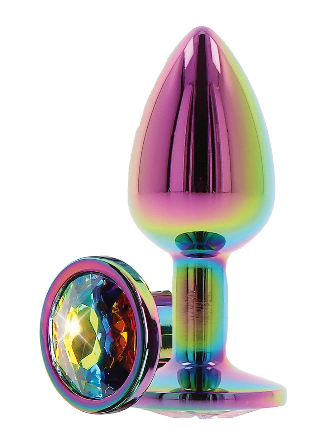 Twilight Booty Jewel – Plug in Alluminio con Gemma Arcobaleno M
