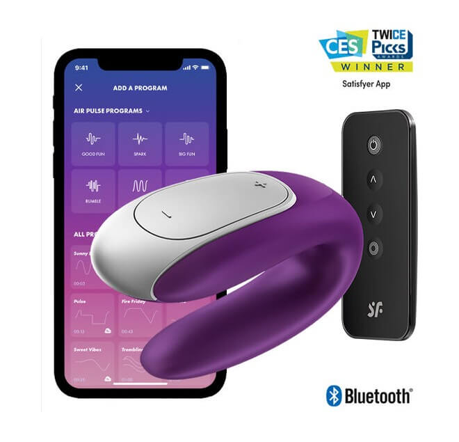 Double Fun Violet – Massaggiatore per Coppia Satisfyer - immagine 4