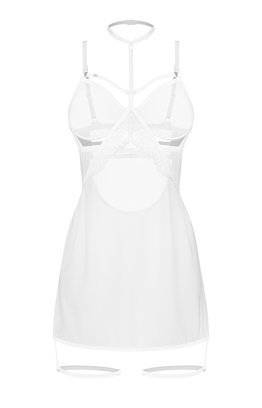 Obsessive: Arrowel White chemise con choker e giarrettiere - immagine 3