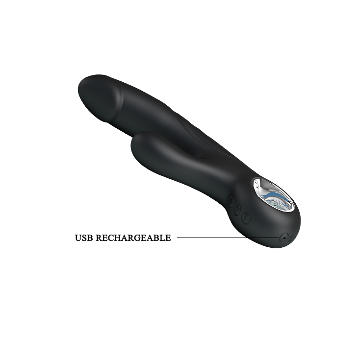 Selene Black 7 Function – Stimolatore Rabbit a Doppia Stimolazione - immagine 4