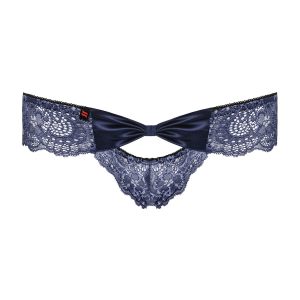 Mutandine Auroria Obsessive – raso lucido e pizzo blu