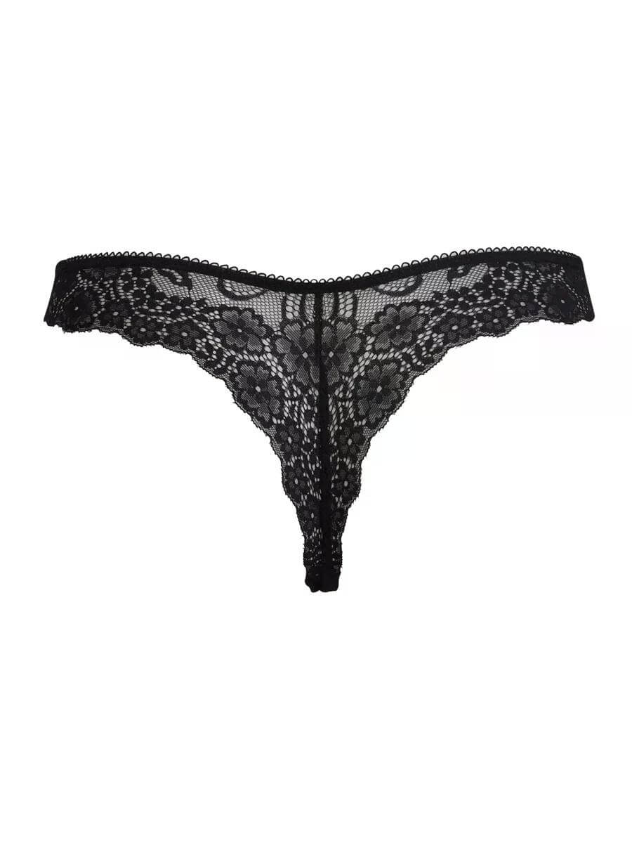 Perizoma in pizzo floreale nero o bianco – SìèLei 2673 - immagine 8