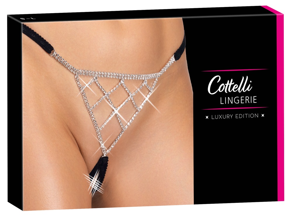 Perizoma gioiello ouvert con strass luminosi – Cottelli Lingerie - immagine 8
