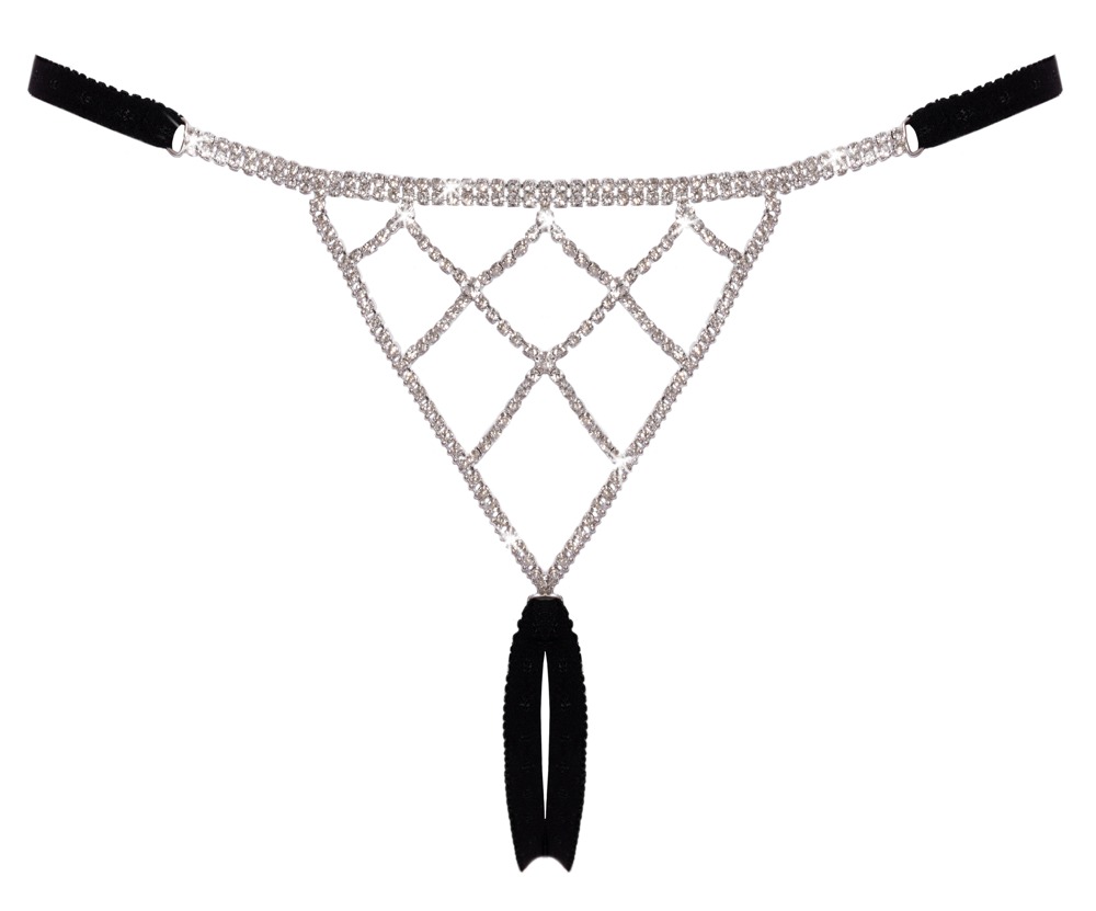 Perizoma gioiello ouvert con strass luminosi – Cottelli Lingerie - immagine 5