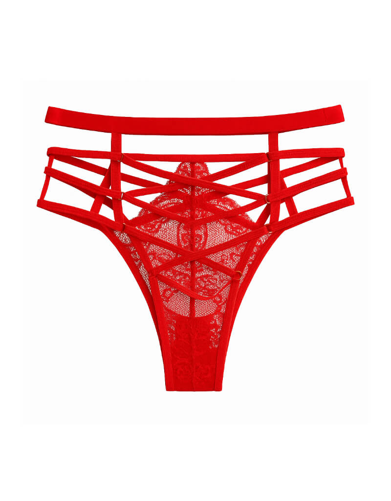 Set Natalizio Rosso con Chemise e perizoma harness Santas Candy - immagine 4