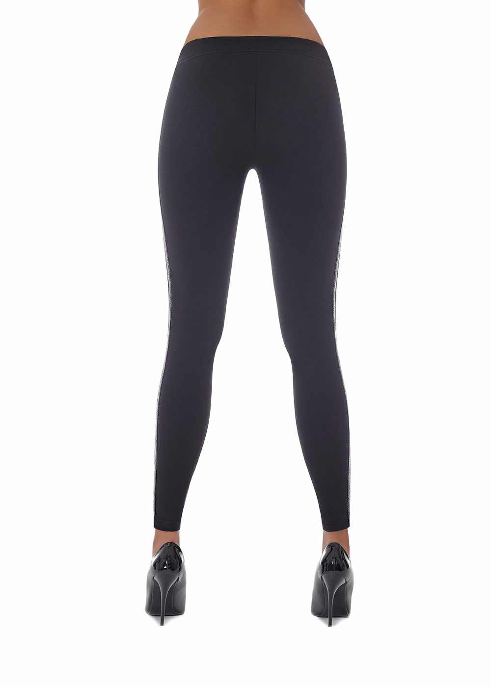 Bas Bleu: Kimberly leggings con riga argentata - immagine 5